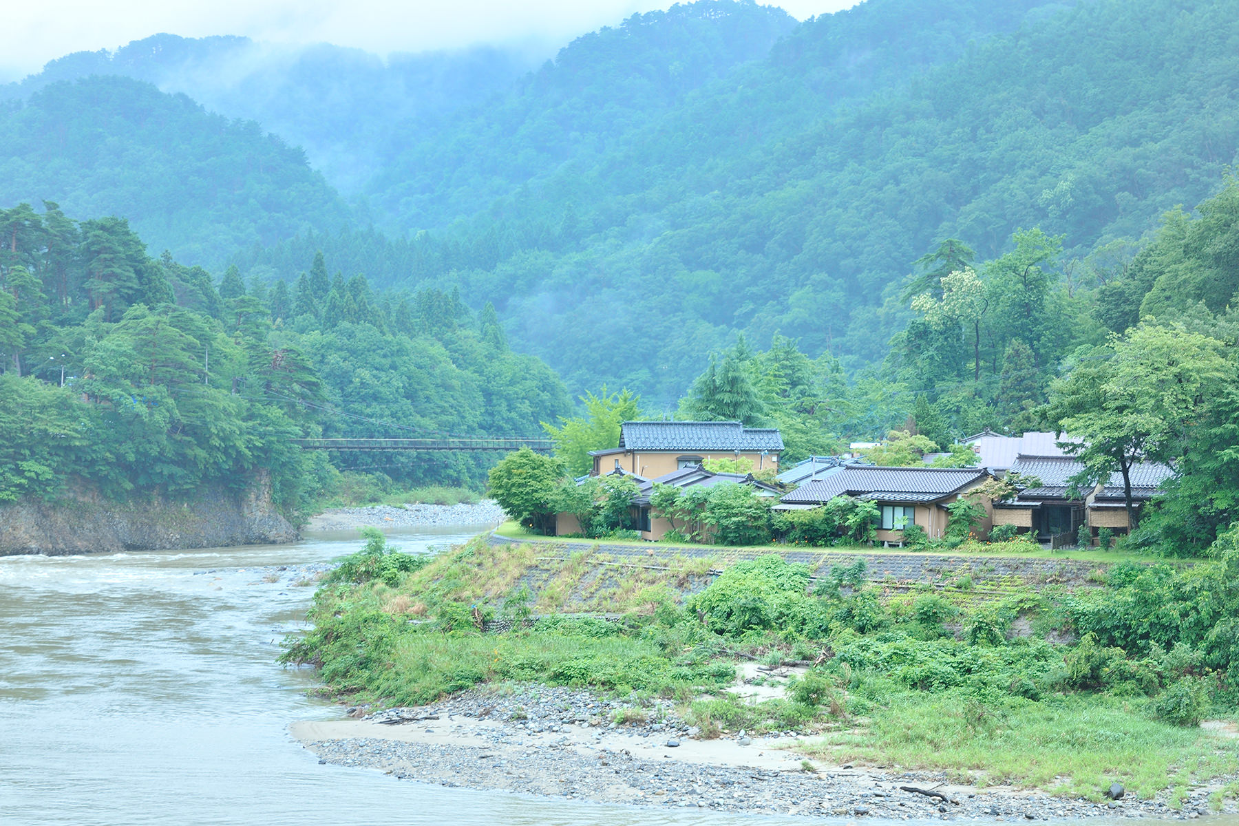 夏-荒川からの全景
